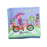10pages Baby Rattles Soft Animal Cloth Book