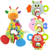 Animal Soft Rattles Teether Hanging Bell Plush Baby Toys