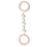 Baby Wooden Beads Silicone Teether Ring