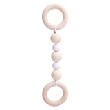 Baby Wooden Beads Silicone Teether Ring