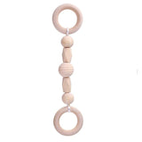 Baby Wooden Beads Silicone Teether Ring