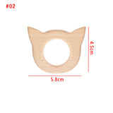 1PC shaped teether bracelet wood