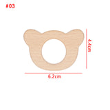 1PC shaped teether bracelet wood