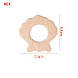 1PC shaped teether bracelet wood