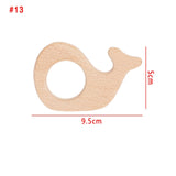 1PC shaped teether bracelet wood