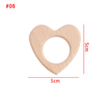 1PC shaped teether bracelet wood