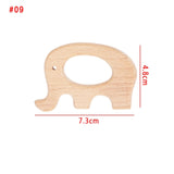 1PC shaped teether bracelet wood