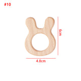 1PC shaped teether bracelet wood