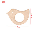 1PC shaped teether bracelet wood